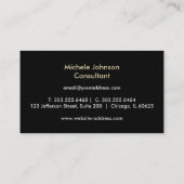 金ゴールドグリッターエレガント金ゴールド銀 名刺 (裏面)