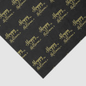 金ゴールドグリッターオンブラックハッピーハローウィン 薄葉紙 (詳細)