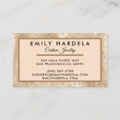 金ゴールドグリッターカスタムジュエリー 名刺 (裏面)