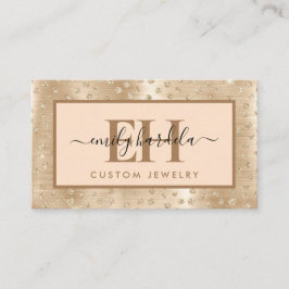 金ゴールドグリッターカスタムジュエリー 名刺