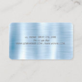 金ゴールドグリッターカップケーキ紙吹雪、メタリックブルー 名刺 (裏面)