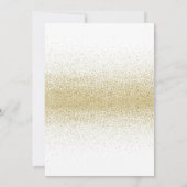 金ゴールドグリッターカップルのウェディングシャワー招待状 招待状 (裏面)