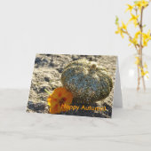 金ゴールドグリッターカボチャ秋おめでとう！ カード (黄色い花)