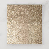 金ゴールドグリッターカボチャ秋の結婚式座席表 プレイスカード (内部開封)