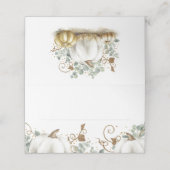 金ゴールドグリッターカボチャ秋の結婚式 プレイスカード (外部開封)