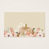 金ゴールドグリッターカボチャ赤ちゃんシャワーおむつラッフル (裏面)