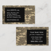 金ゴールドグリッターカモフラージュプロフェッショナルソーシャルメディア 名刺 (正面/裏面)