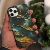 金ゴールドグリッターカラフルガラス抽象芸術パターン Case-Mate iPhoneケース