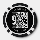 金ゴールドグリッターカー結婚ドスーツの日付名QRコード ポーカーチップ (裏面)