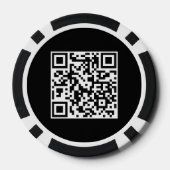 金ゴールドグリッターカー結婚ドスーツの日付名QRコード ポーカーチップ (裏面)