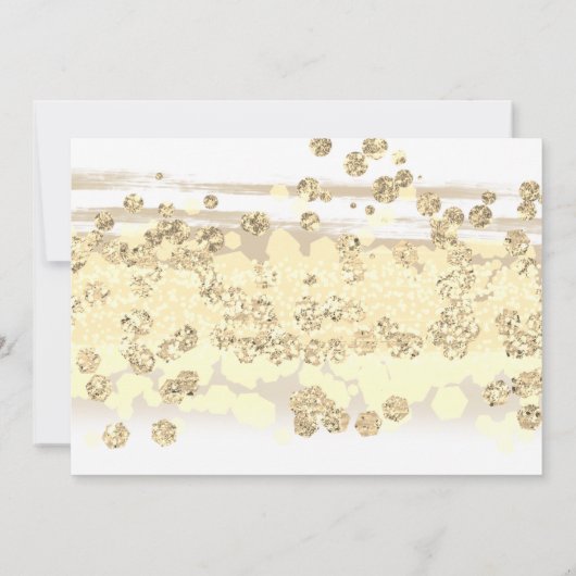 金ゴールドグリッターガウンキンセアニェラ招待状 招待状 (裏面)