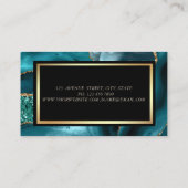 金ゴールドグリッターガールエメラルドグリーン 名刺 (裏面)