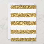 金ゴールドグリッターガールベビーシャワー招待状 招待状 (裏面)