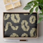 金ゴールドグリッターキスオンブラック 薄葉紙 (ギフト)