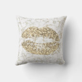 金ゴールドグリッターキスリップグラムメイクアップホワイトマーブル クッション (裏面)