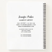 金ゴールドグリッターキスリップメイクアップアーティスト ノートブック (裏面)