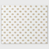 金ゴールドグリッターキス唇 ラッピングペーパー (フラット)