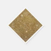 金ゴールドグリッターキラキラキラキラキラキラキラキラキラキラキラ輝かわいらしく スタンダードカクテルナプキン (角)