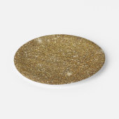 金ゴールドグリッターキラキラキラキラキラキラキラキラキラキラキラ輝かわいらしく ペーパープレート (アングル)