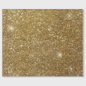 金ゴールドグリッターキラキラキラキラキラキラキラキラキラキラキラ輝かわいらしく ラッピングペーパー (フラット)