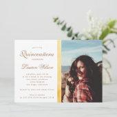 金ゴールドグリッターキンセアニェラフォト招待状 招待状 (スタンド正面)