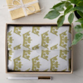 金ゴールドグリッタークラウンズ王室のモノグラエレガントム 薄葉紙 (ギフト)