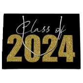 金ゴールドグリッタークラス2024 ラージペーパーバッグ (正面)