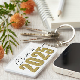 金ゴールドグリッタークラス2025 キーホルダー