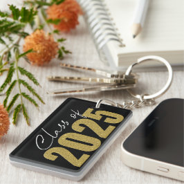 金ゴールドグリッタークラス2025 キーホルダー