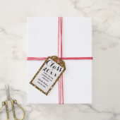 金ゴールドグリッタークラス2025 ギフトタグ (より糸付き)