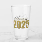 金ゴールドグリッタークラス2025 タンブラーグラス (裏面)