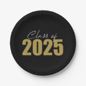 金ゴールドグリッタークラス2025 ペーパープレート (正面)