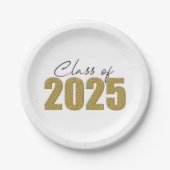 金ゴールドグリッタークラス2025 ペーパープレート (正面)