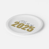 金ゴールドグリッタークラス2025 ペーパープレート (アングル)