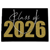 金ゴールドグリッタークラス2026 ラージペーパーバッグ (正面)