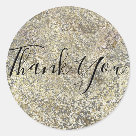 金ゴールドグリッタークラッレシモダンックグラムスパークル ラウンドシール (正面)