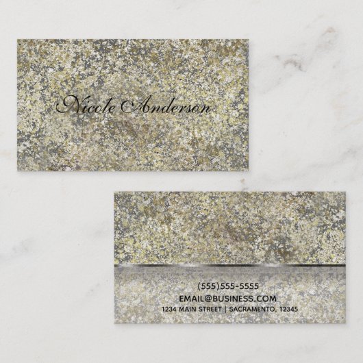 金ゴールドグリッタークラッレシモダンックグラムスパークル 名刺 (正面/裏面)