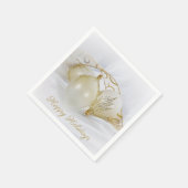 金ゴールドグリッタークリスマスオーナメント スタンダードカクテルナプキン (角)