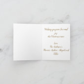 金ゴールドグリッタークリスマスツリーメリークリスマスホリダ シーズンカード (内部)