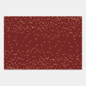 金ゴールドグリッタークリスマスツリーラッピング紙シート ラッピングペーパーシート (正面)