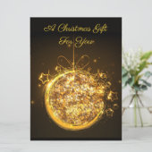 金ゴールドグリッタークリスマスバルブきらめく休日 (スタンド正面)