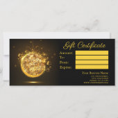 金ゴールドグリッタークリスマスバルブエレガントのモダン休日 (裏面)