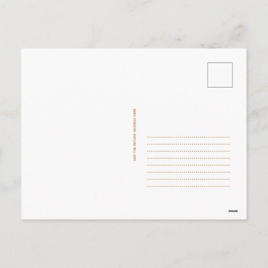 金ゴールドグリッタークリスマスホリデートナカイ シーズンポストカード (裏面)