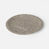 金ゴールドグリッタークリスマスホリデーパーティープレート ペーパープレート (アングル)