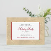 金ゴールドグリッタークリスマス |ビジネスホリデーパーティー 招待状 (スタンド正面)