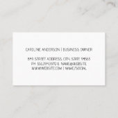 金ゴールドグリッタークリーニングアイコン |黒い大理石 名刺 (裏面)