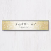 金ゴールドグリッターグラマラステンプレートエレガントモダン サインプレート (正面)