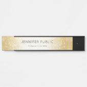 金ゴールドグリッターグラマラステンプレートエレガントモダン サインプレート (正面)