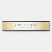 金ゴールドグリッターグラマラステンプレートエレガントモダン サインプレート (正面)