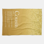金ゴールドグリッターグラムおもしろい最高のエバイソクト定義 キッチンタオル (横)
